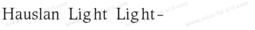 Hauslan Light Light字体转换